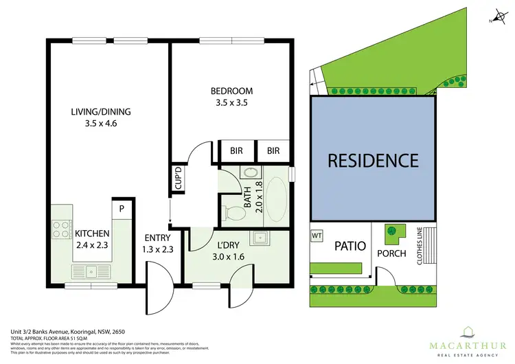 Floorplan of Homely unit listing, 3/2 Banks Avenue, Kooringal NSW 2650