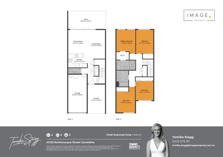 Floorplan of Homely townhouse listing, 47/25 Northmarque Street, Carseldine QLD 4034
