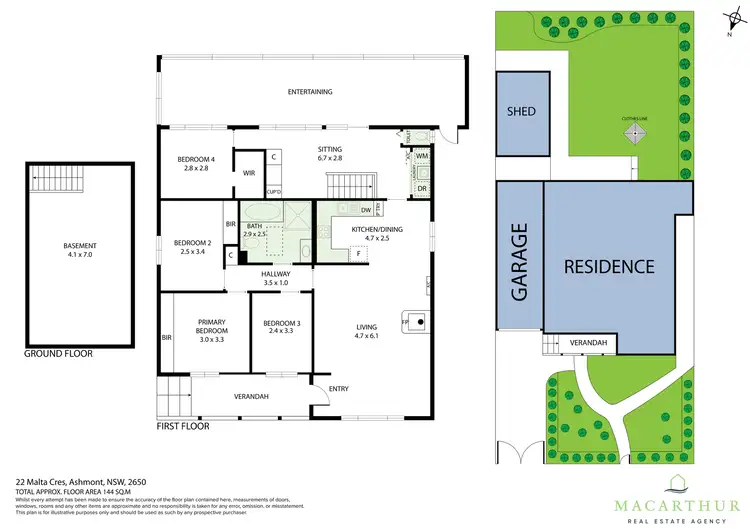 Floorplan of Homely house listing, 22 Malta Crescent, Ashmont NSW 2650