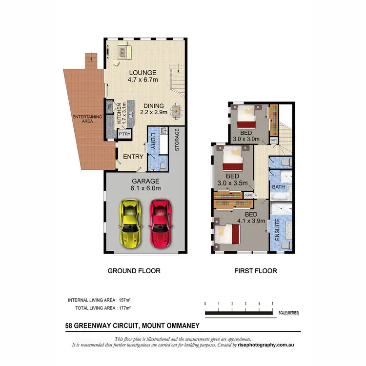 Floorplan of Homely townhouse listing, 58 Greenway Circuit, Mount Ommaney QLD 4074