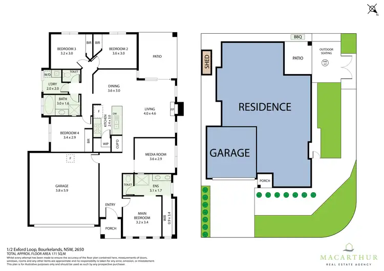Floorplan of Homely house listing, 1/2 Exford Loop, Bourkelands NSW 2650