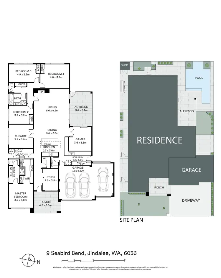 Floorplan of Homely house listing, 9 Seabird Bend, Jindalee WA 6036