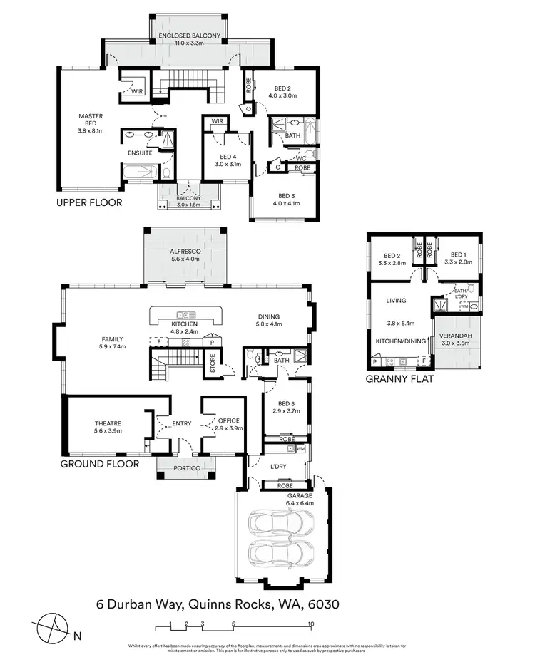 Floorplan of Homely house listing, 6 Durban Way, Quinns Rocks WA 6030