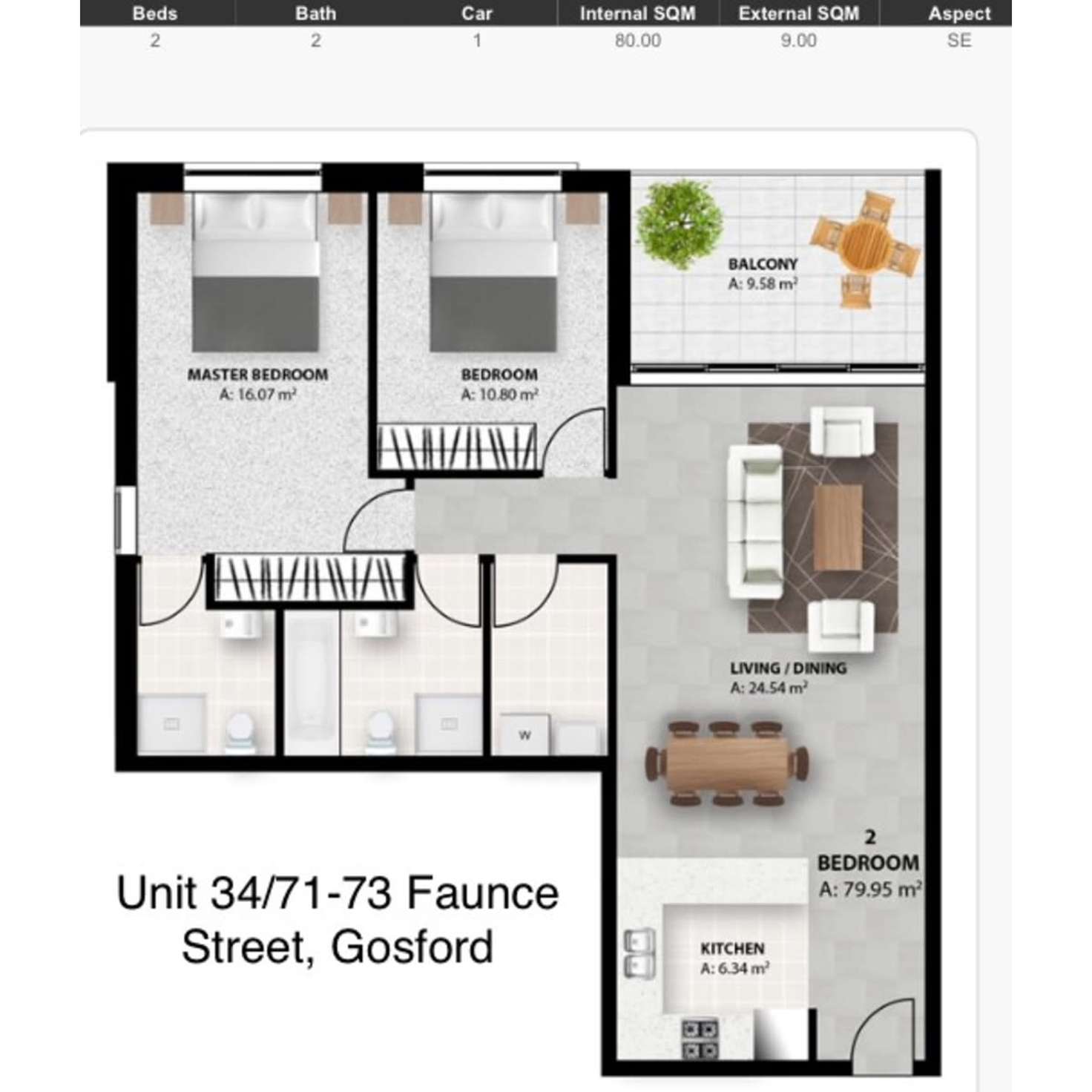 Floorplan of Homely unit listing, 34/71-73 Faunce Street West, Gosford NSW 2250