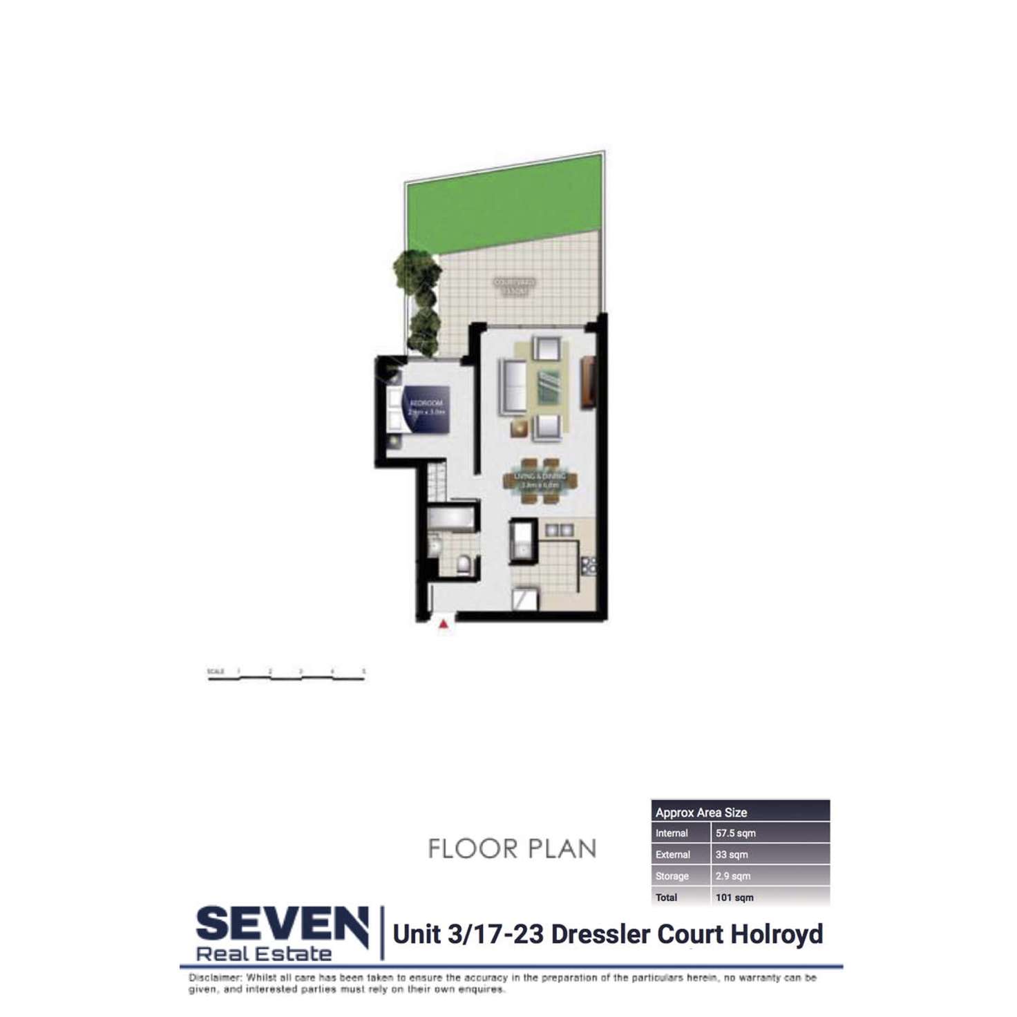 Floorplan of Homely apartment listing, Unit 3/17-23 Dressler Court, Holroyd NSW 2142