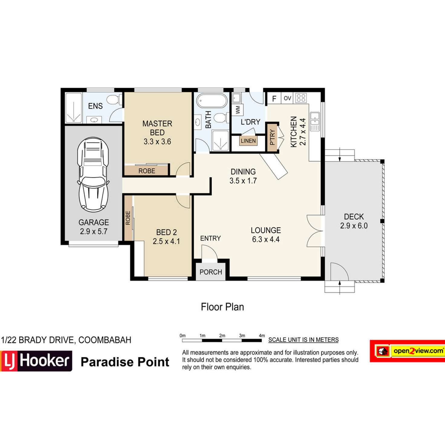 Floorplan of Homely semiDetached listing, 1/22 Brady Drive, Coombabah QLD 4216