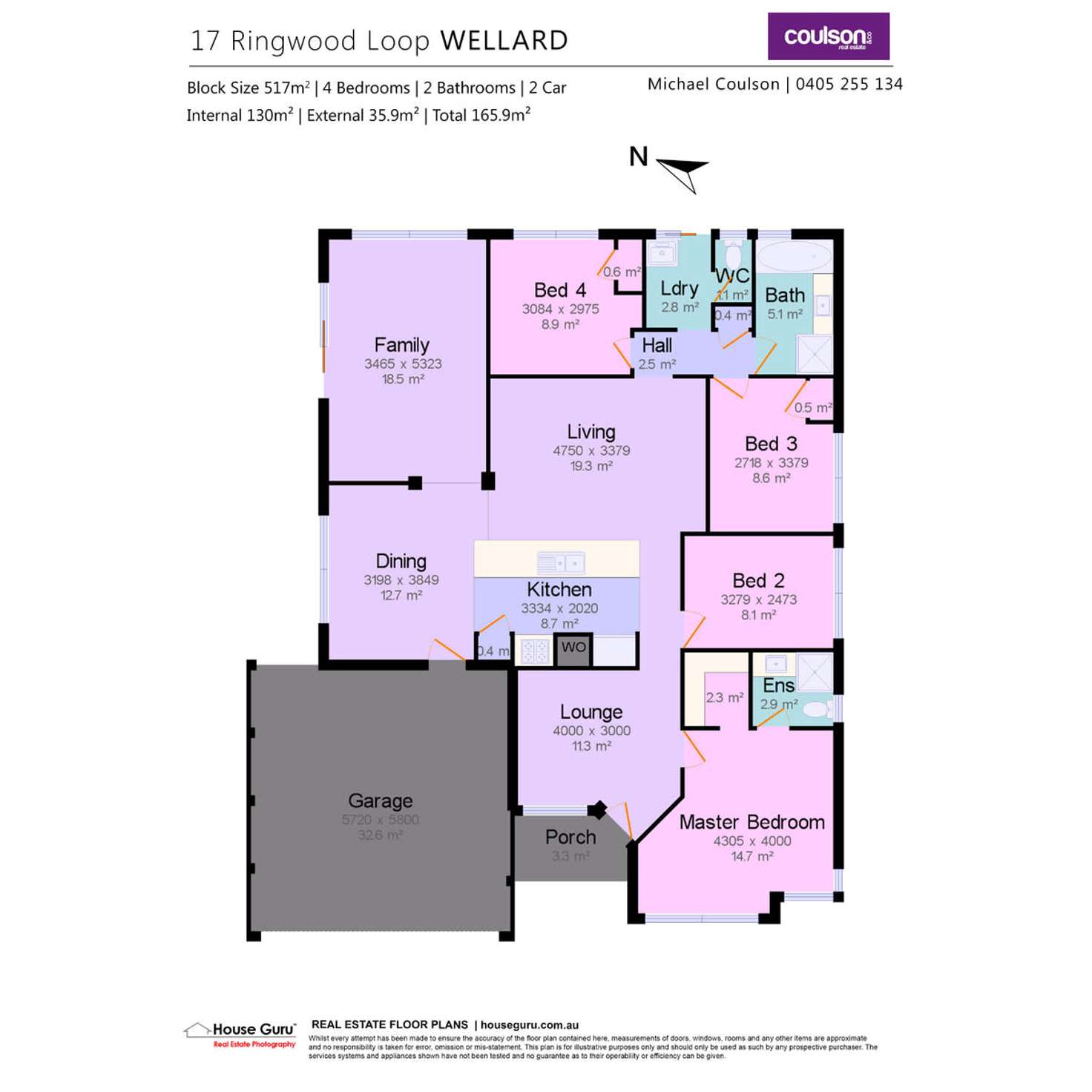 Floorplan of Homely house listing, 17 Ringwood Loop, Wellard WA 6170