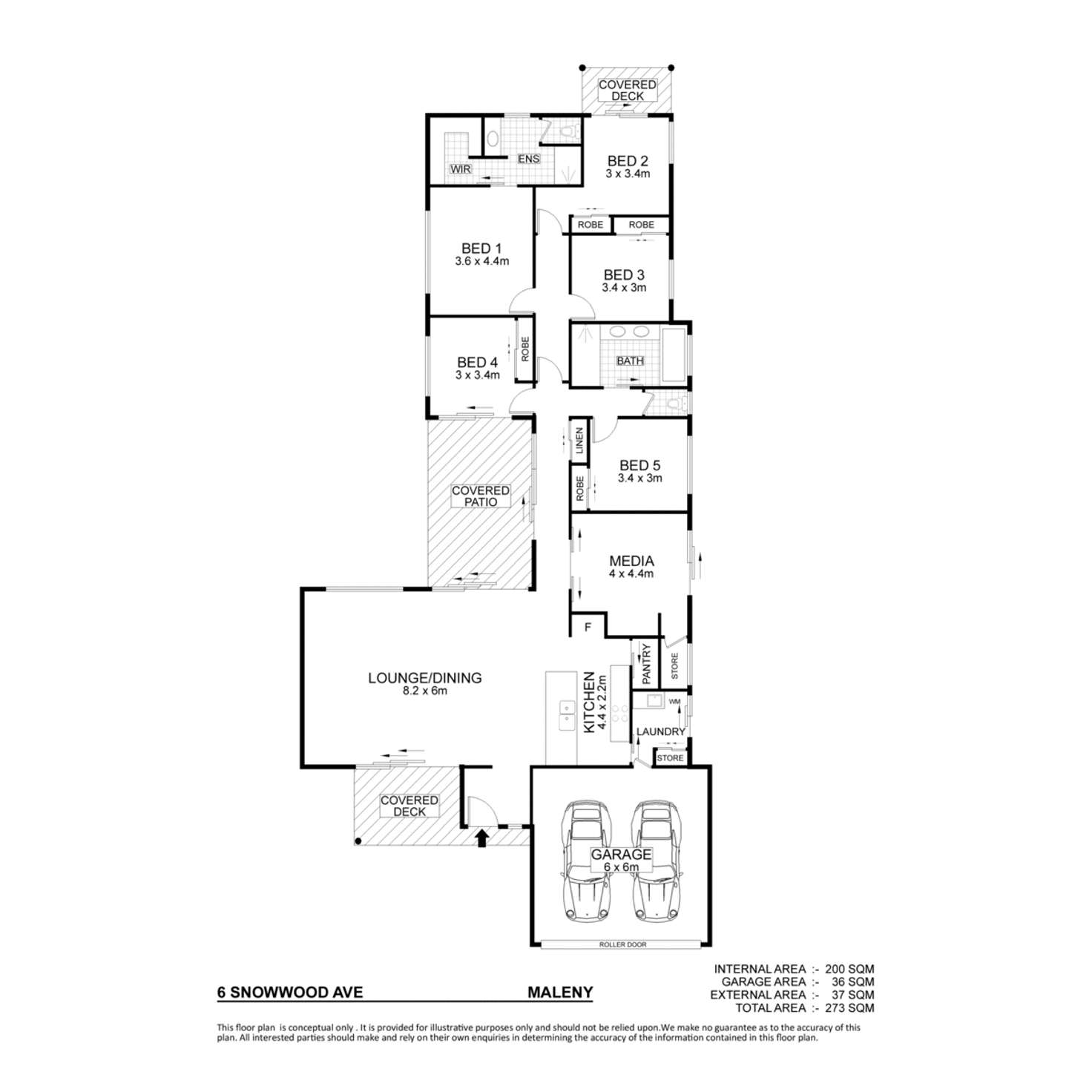 Floorplan of Homely house listing, 6 Snowwood Avenue, Maleny QLD 4552