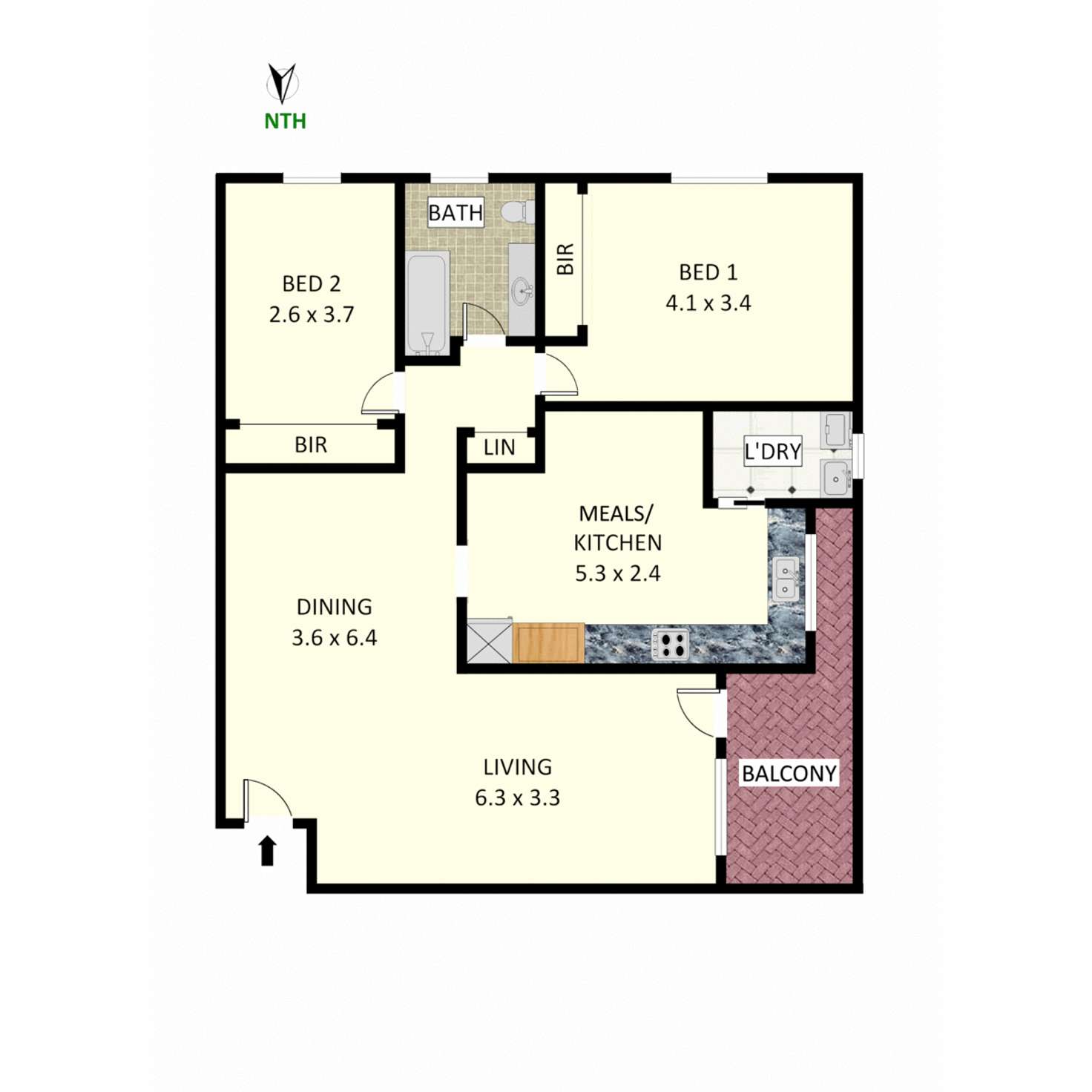 Floorplan of Homely apartment listing, 6/6 Clio Street, Wiley Park NSW 2195