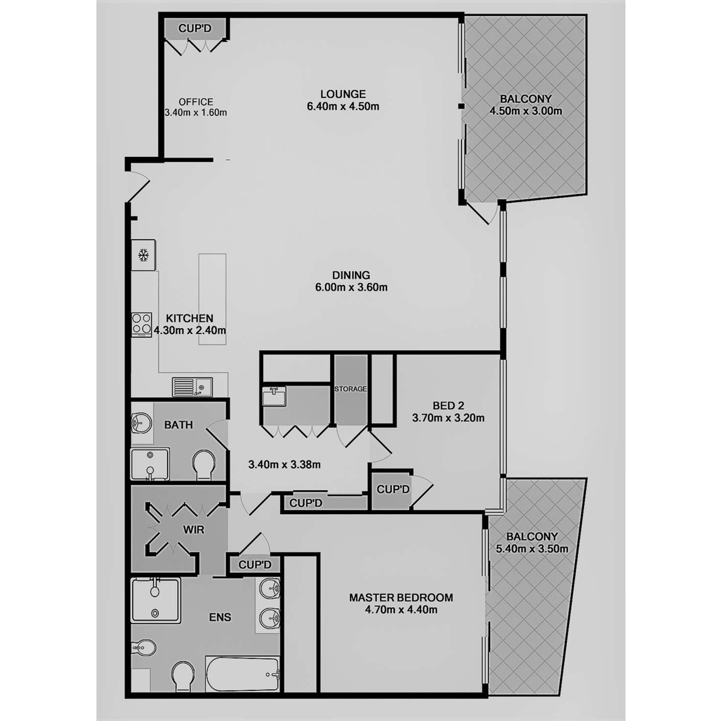 Floorplan of Homely apartment listing, 1405/360 Marine Parade, Labrador QLD 4215