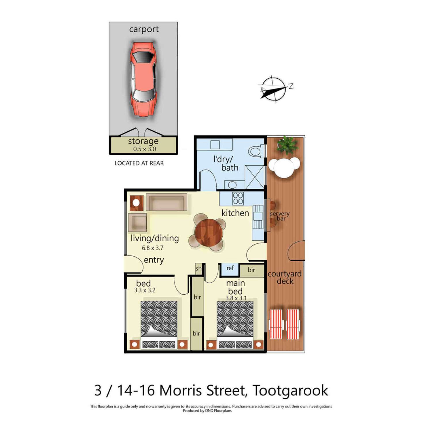 Floorplan of Homely unit listing, 3/14 - 16 Morris Street, Tootgarook VIC 3941