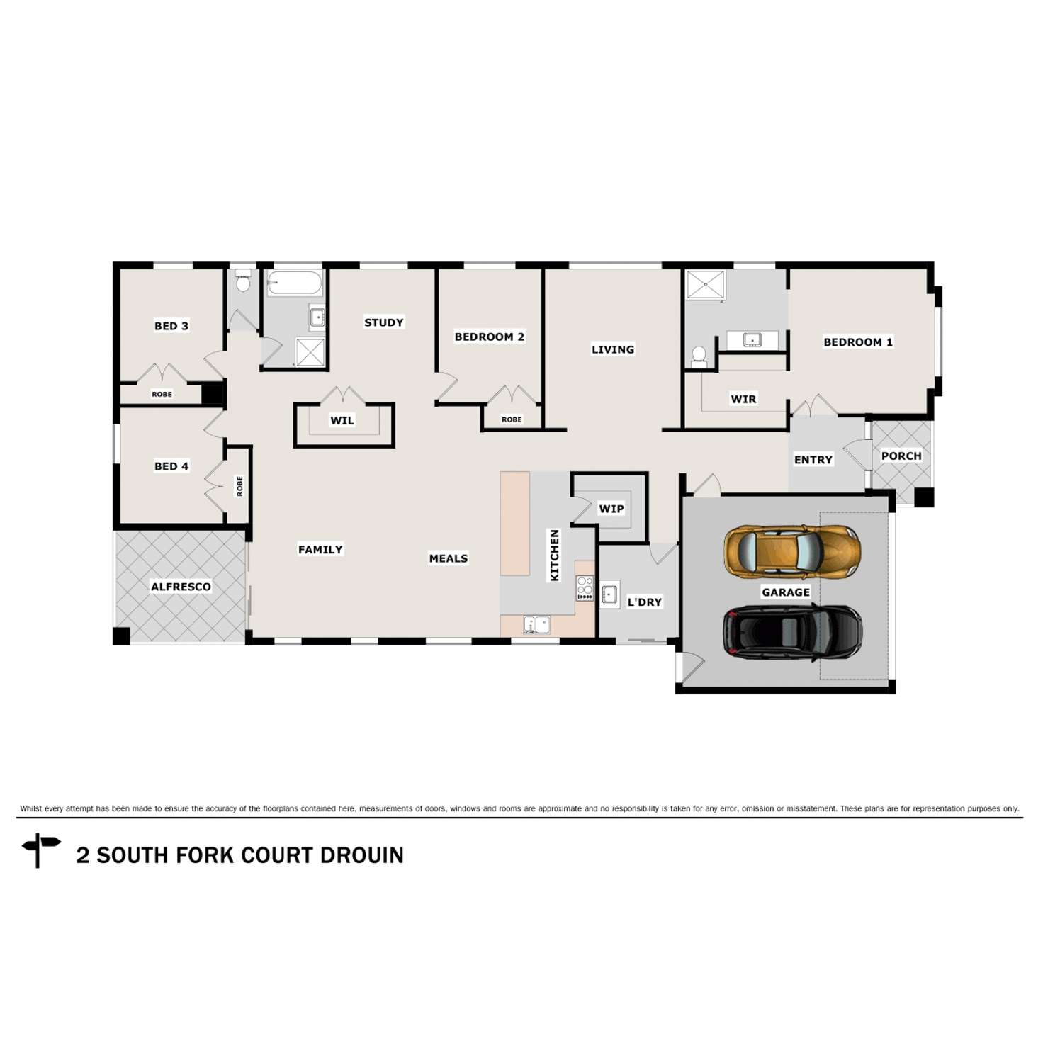 Floorplan of Homely house listing, 2 South Fork Court, Drouin VIC 3818