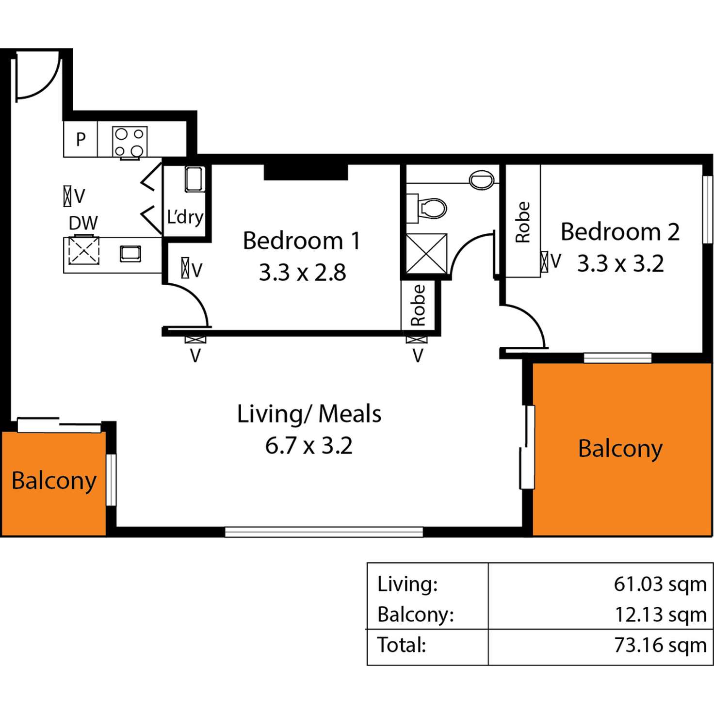 Floorplan of Homely apartment listing, 1016/91-97 North Terrace, Adelaide SA 5000