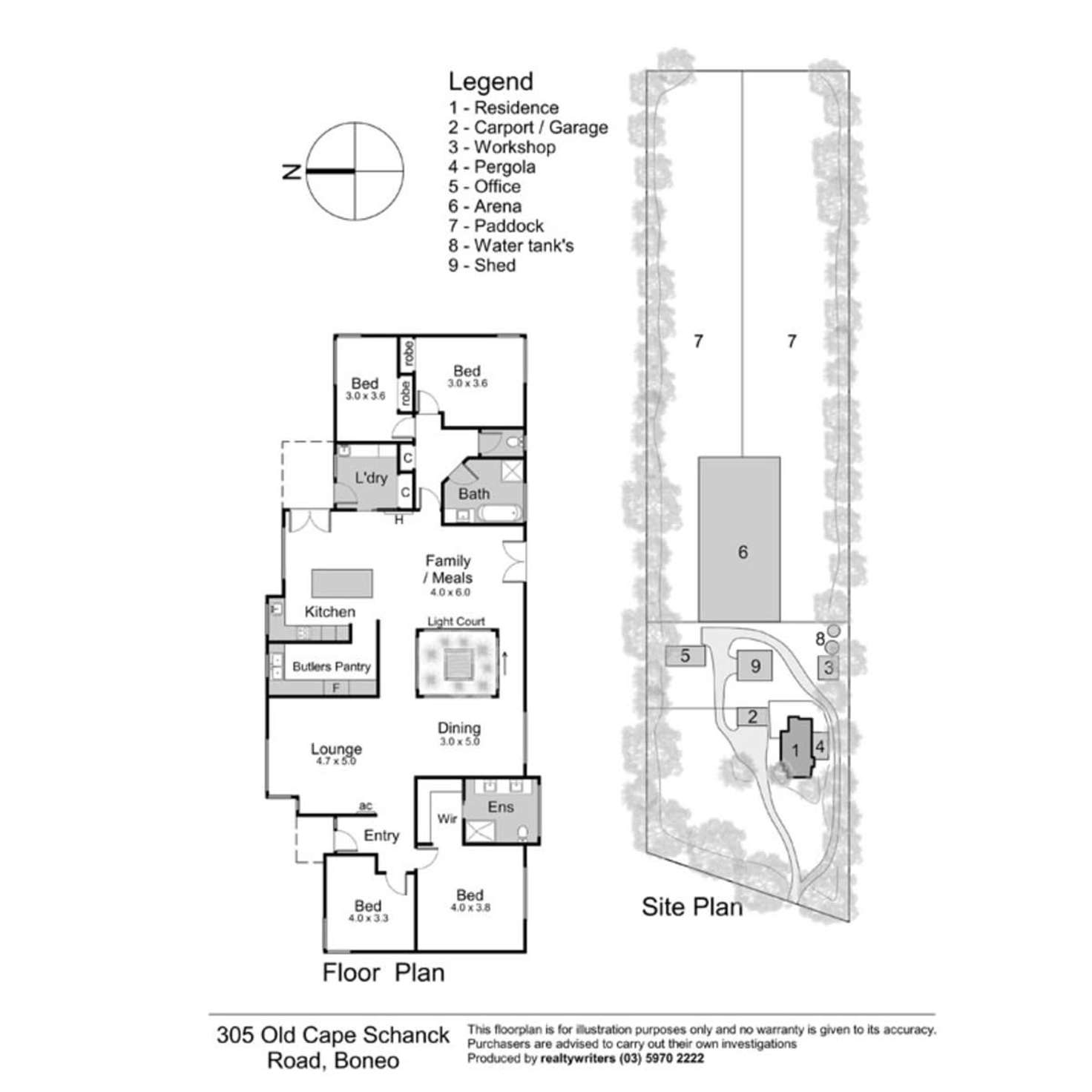 Floorplan of Homely acreageSemiRural listing, 305 Old Cape Schanck Road, Boneo VIC 3939