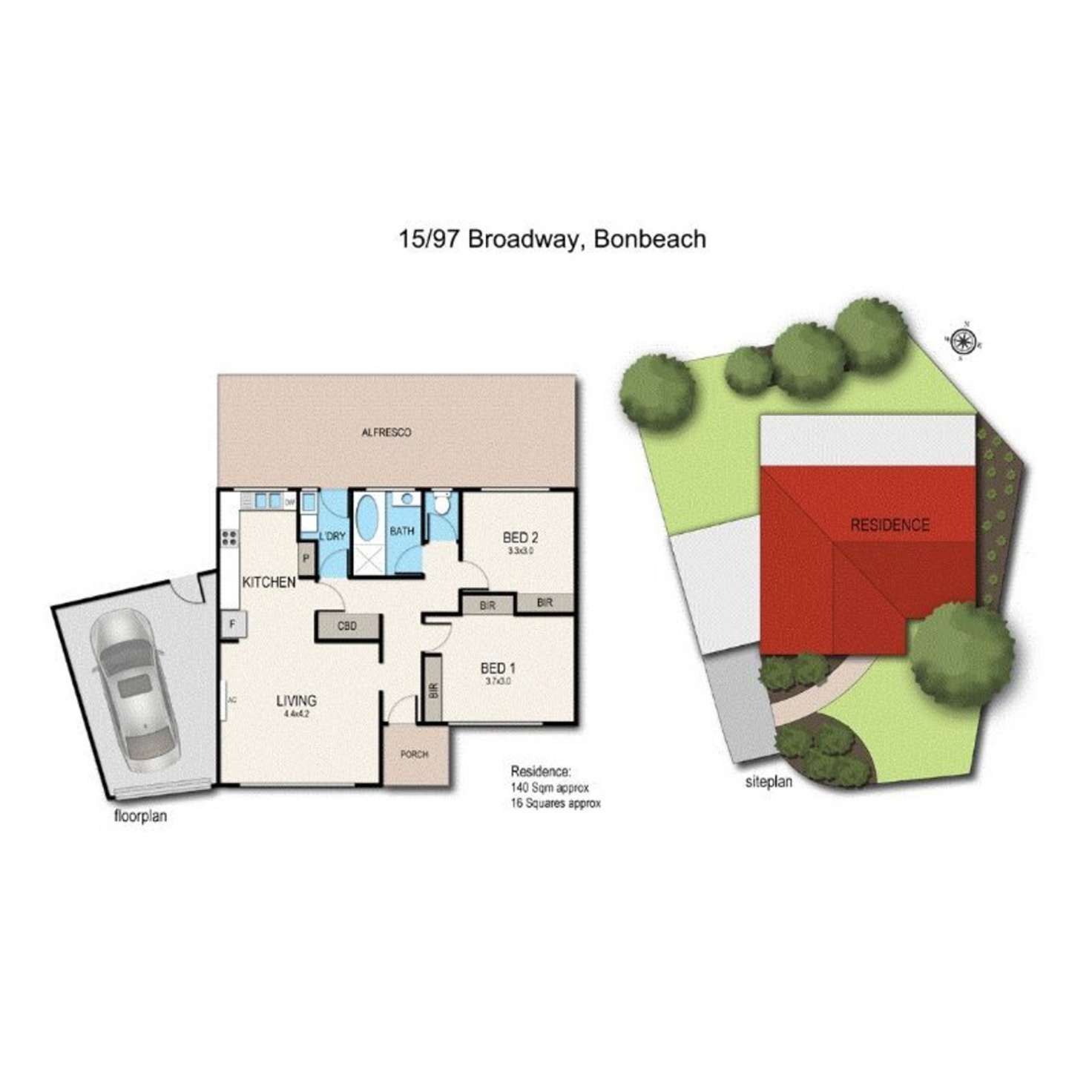 Floorplan of Homely unit listing, 15/97 Broadway, Bonbeach VIC 3196