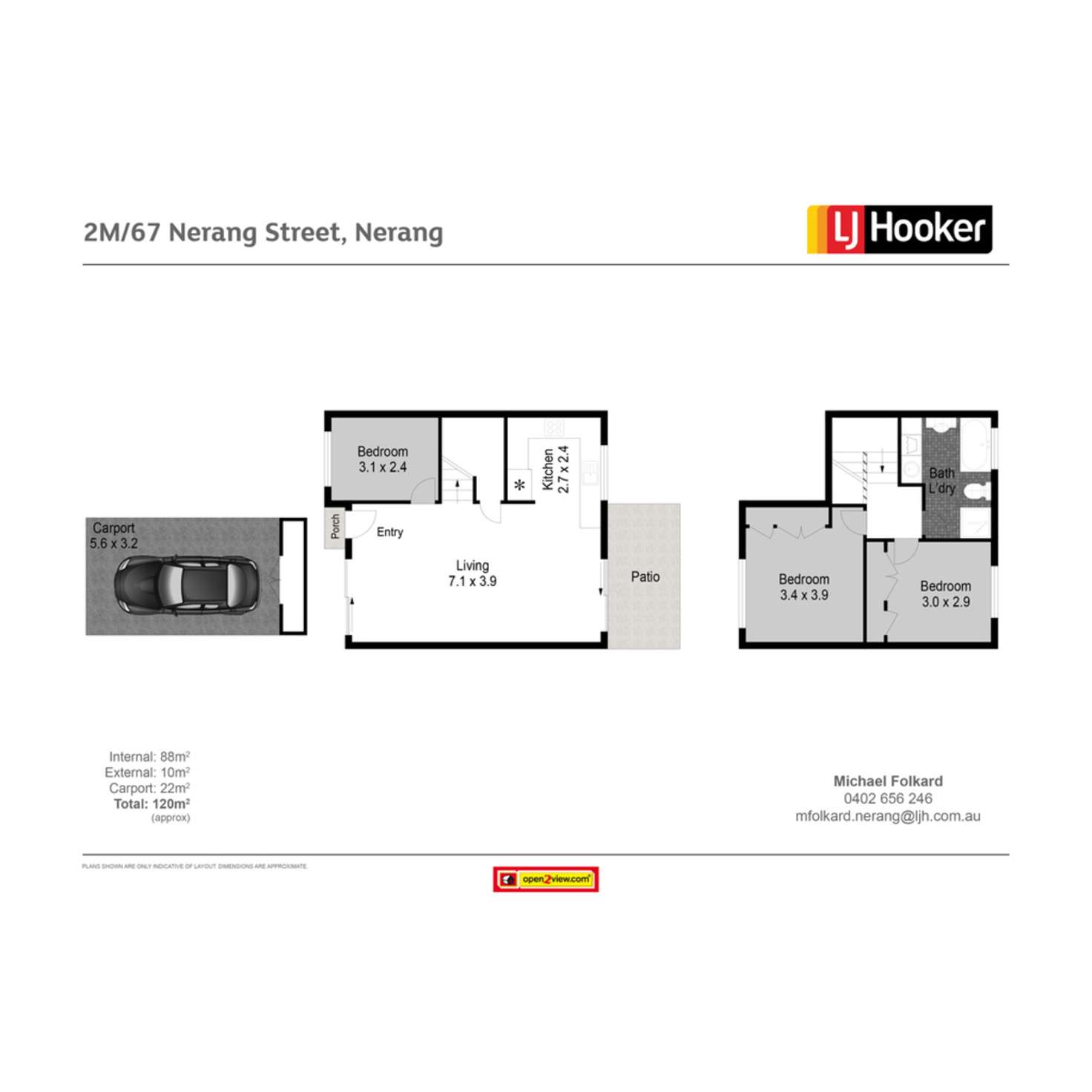 Floorplan of Homely unit listing, 2 Marigold Court/67 Nerang Street, Nerang QLD 4211