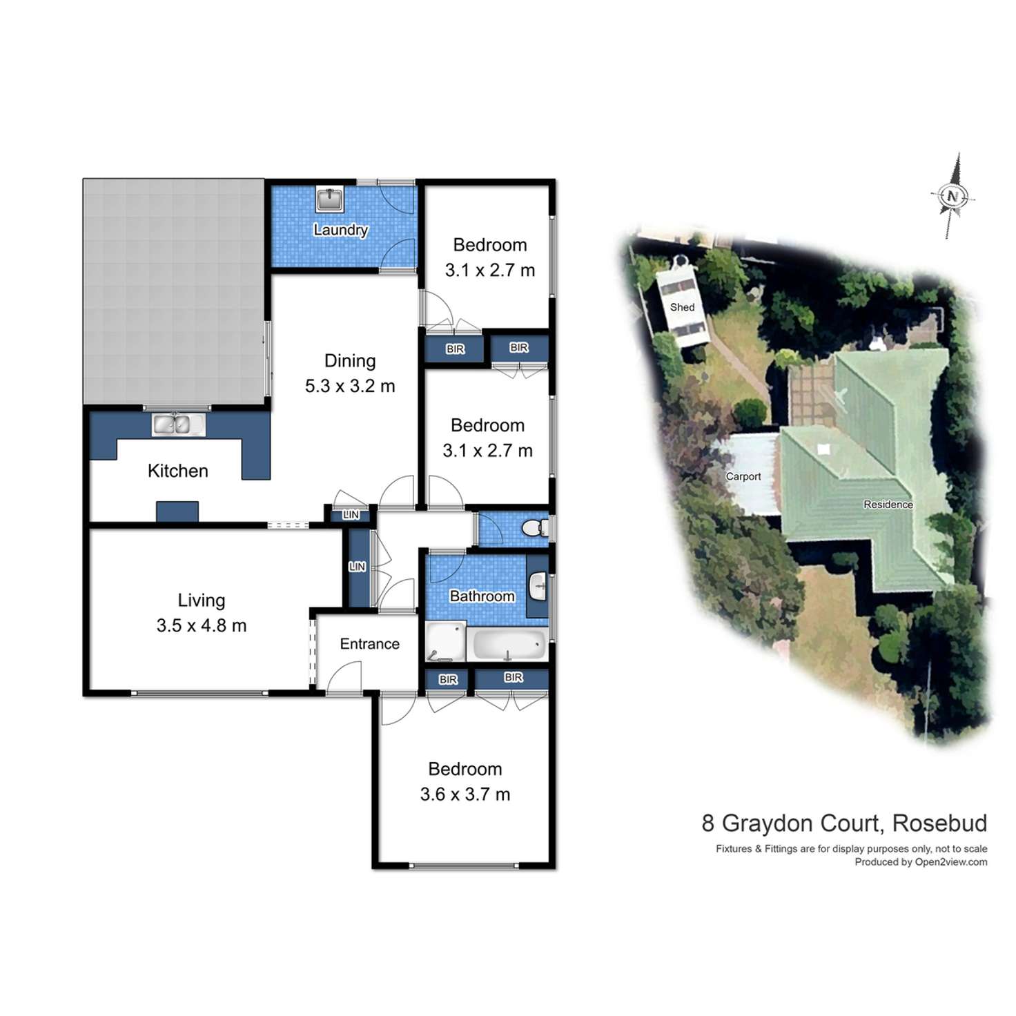Floorplan of Homely house listing, 8 Graydon Court, Rosebud VIC 3939