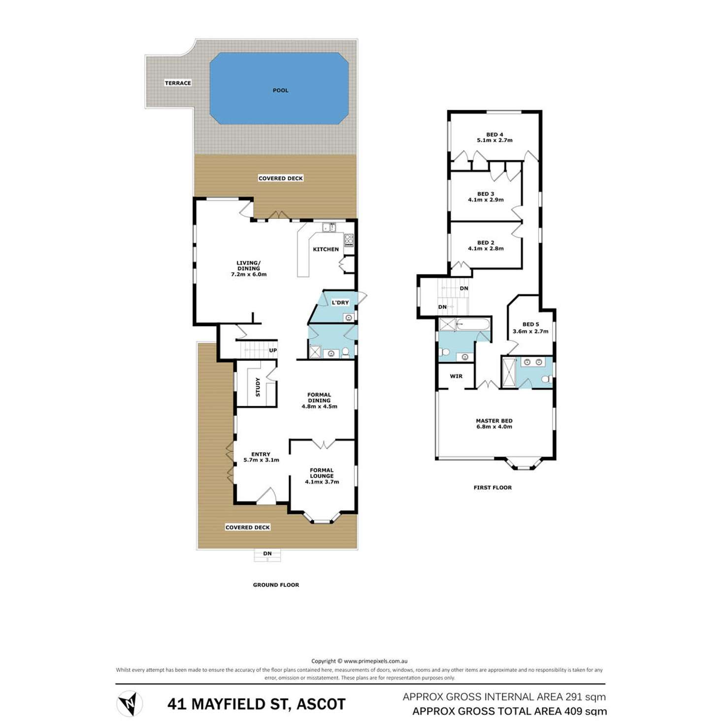 Floorplan of Homely house listing, 41 Mayfield Street, Ascot QLD 4007