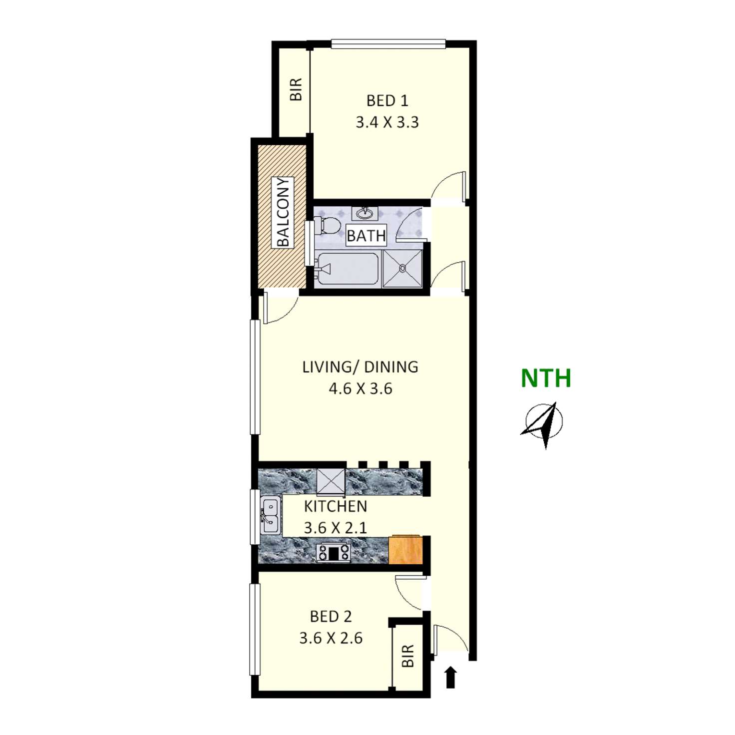 Floorplan of Homely apartment listing, 2/242 William Street, Kingsgrove NSW 2208