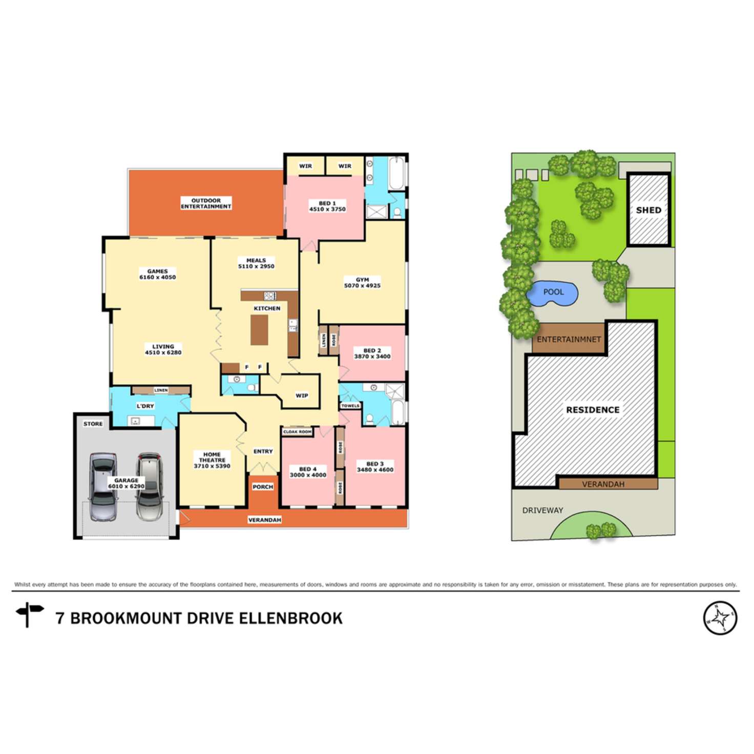 Floorplan of Homely house listing, 7 Brookmount Drive, Ellenbrook WA 6069
