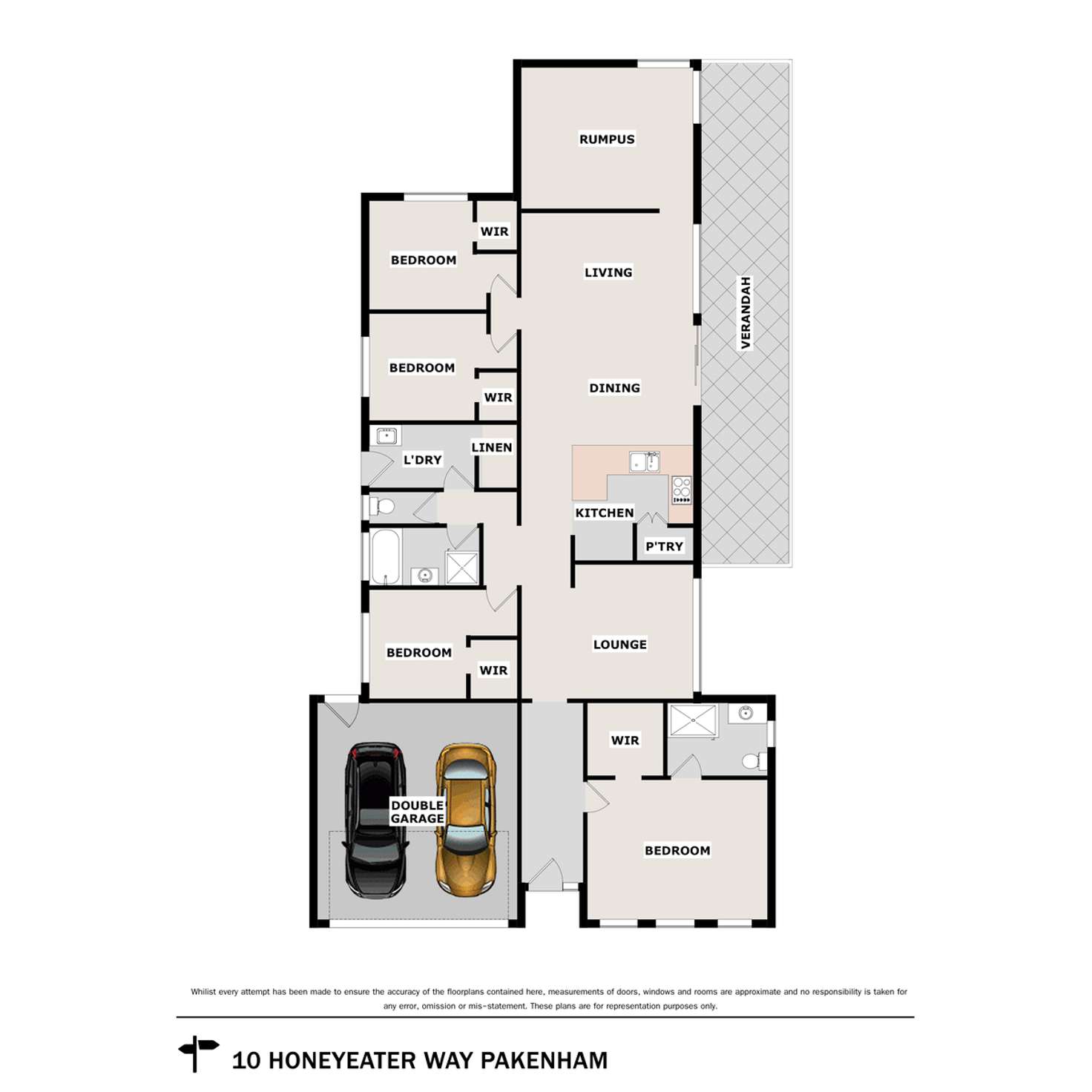 Floorplan of Homely house listing, 10 Honeyeater Way, Pakenham VIC 3810