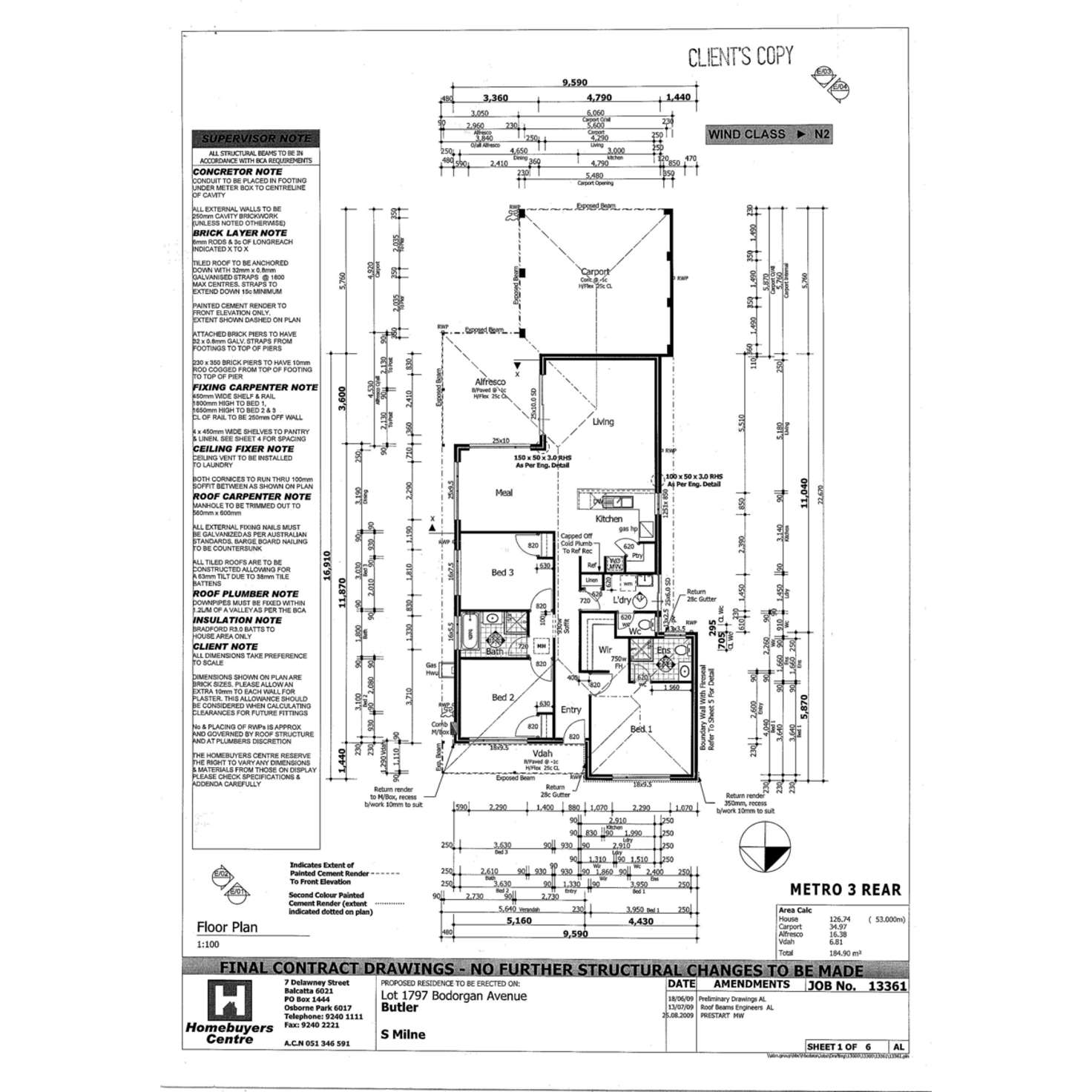 Floorplan of Homely house listing, 48 Bodorgan Avenue, Butler WA 6036