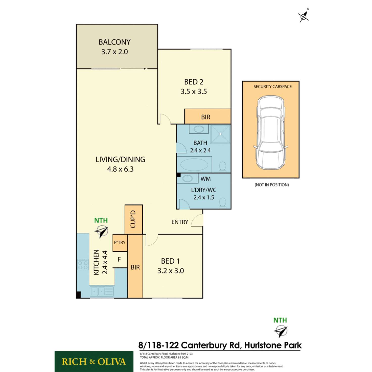 Floorplan of Homely apartment listing, 8/118-122 Canterbury Road, Hurlstone Park NSW 2193