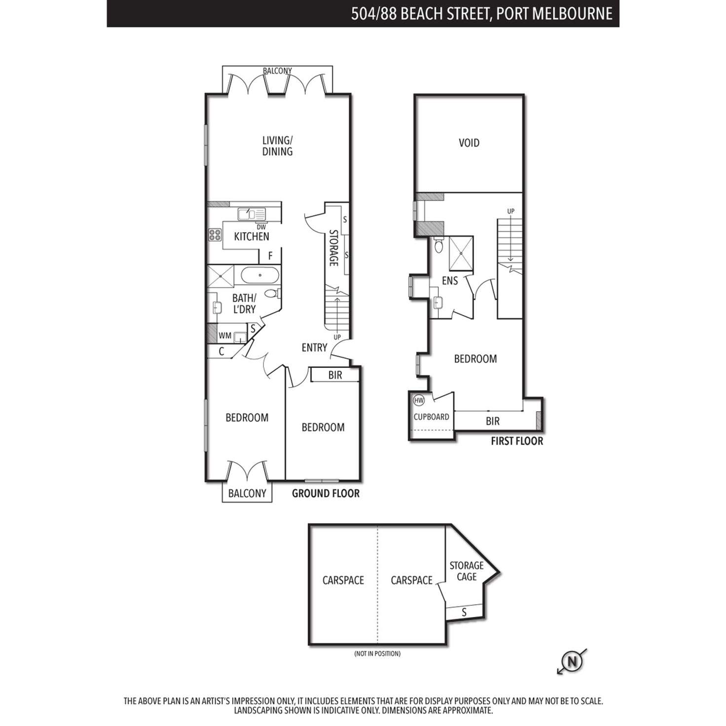Floorplan of Homely apartment listing, 504/88 Beach Street, Port Melbourne VIC 3207