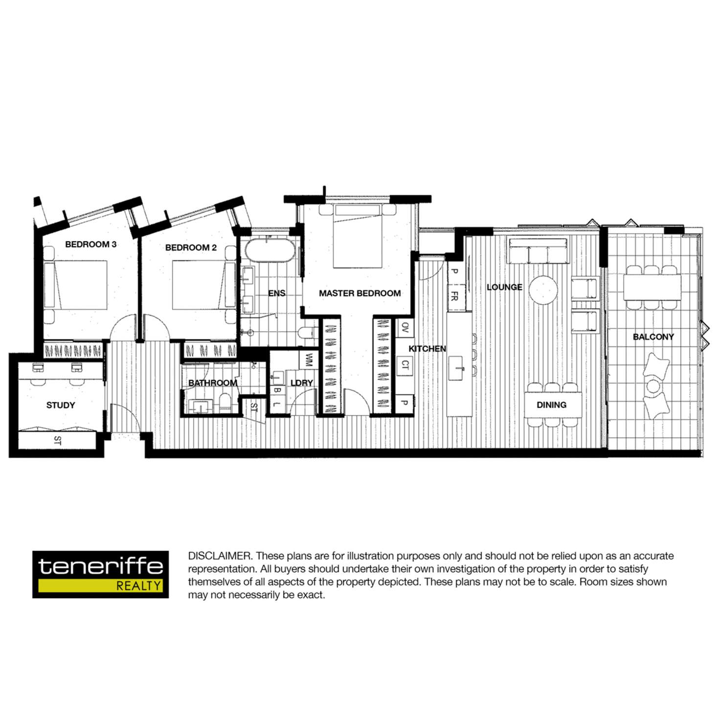 Floorplan of Homely apartment listing, 301/25 Florence Street, Teneriffe QLD 4005