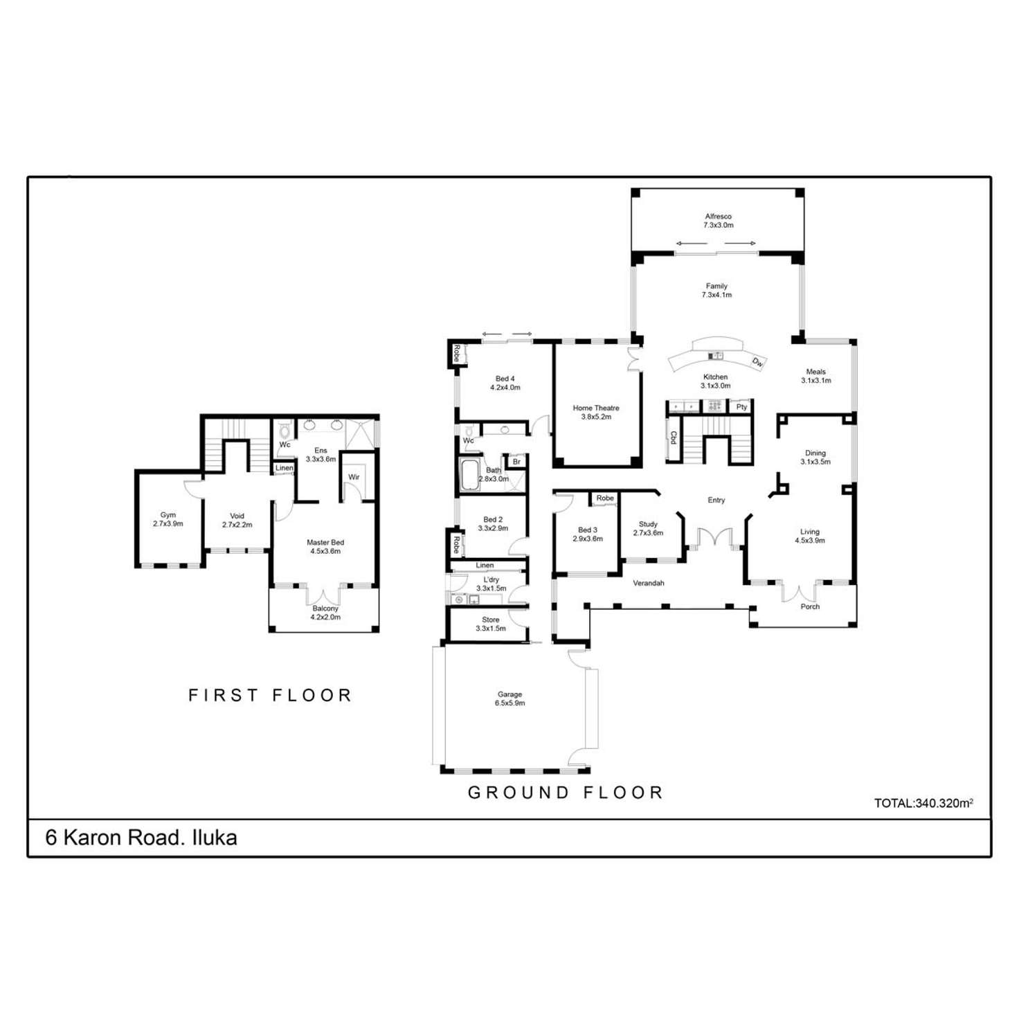 Floorplan of Homely house listing, 6 Karon Road, Iluka WA 6028