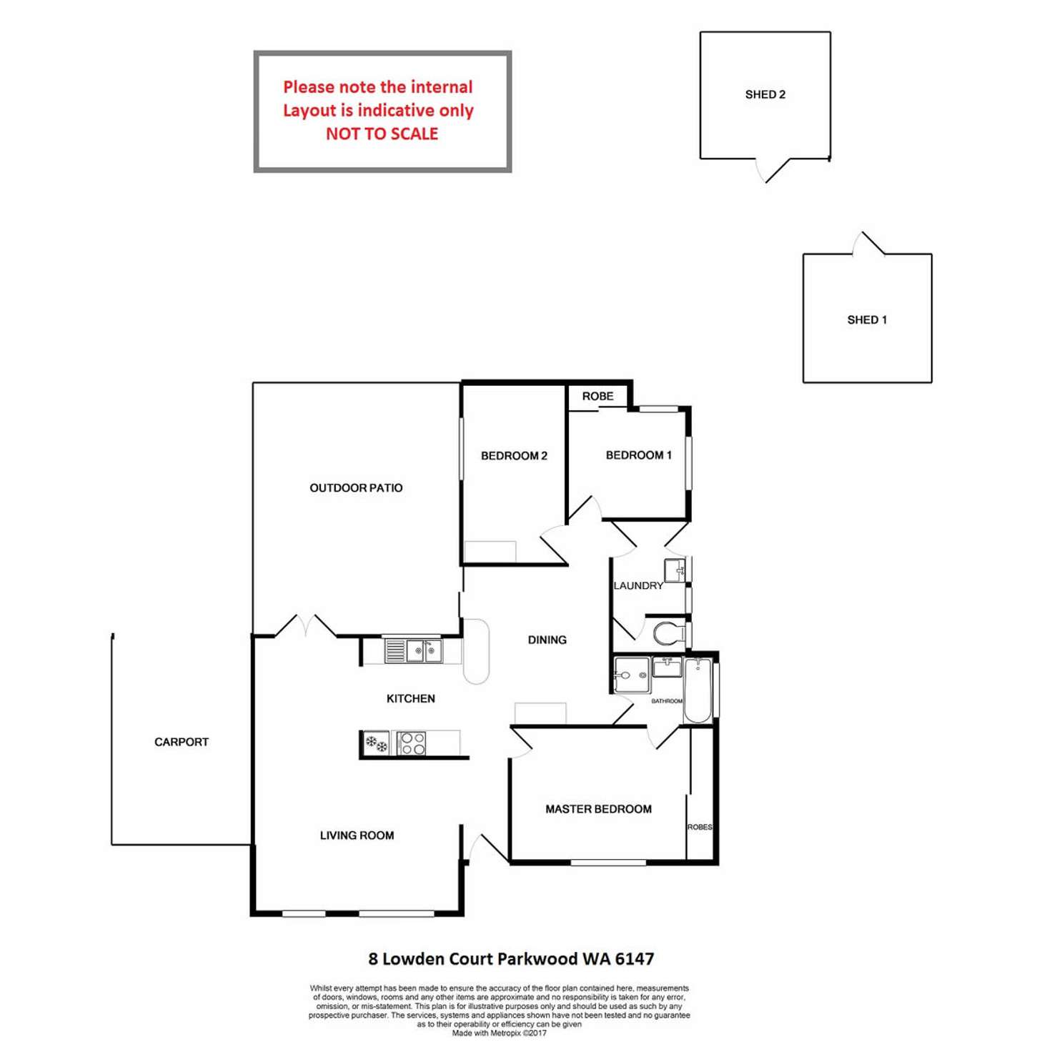 Floorplan of Homely house listing, 8 Lowden Court, Parkwood WA 6147