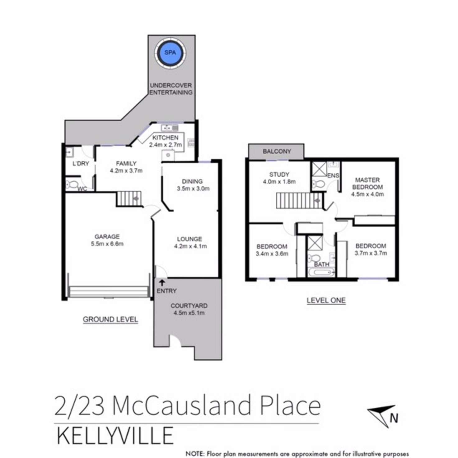 Floorplan of Homely townhouse listing, 23/2 McCausland Place, Kellyville NSW 2155
