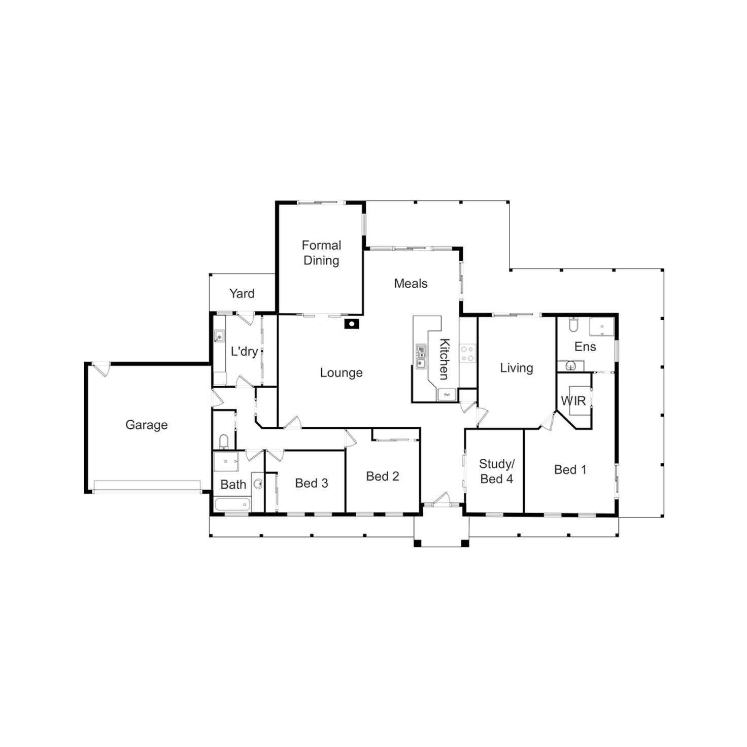 Floorplan of Homely acreageSemiRural listing, 351 Malcolm Street, Mansfield VIC 3722