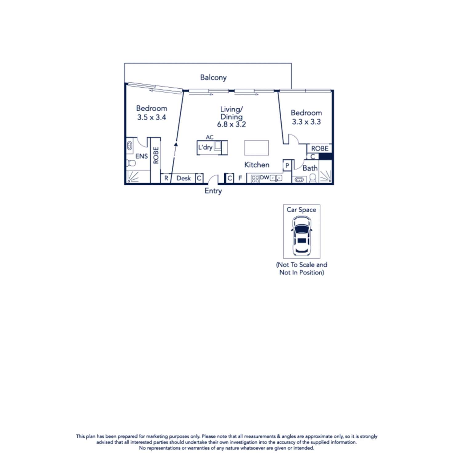 Floorplan of Homely apartment listing, 608/41-45 Edgewater Boulevard, Maribyrnong VIC 3032