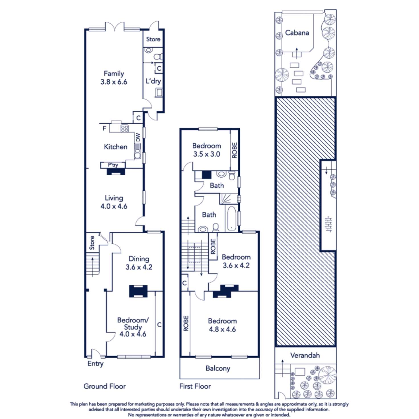 Floorplan of Homely house listing, 2 Ormond Street, Kensington VIC 3031