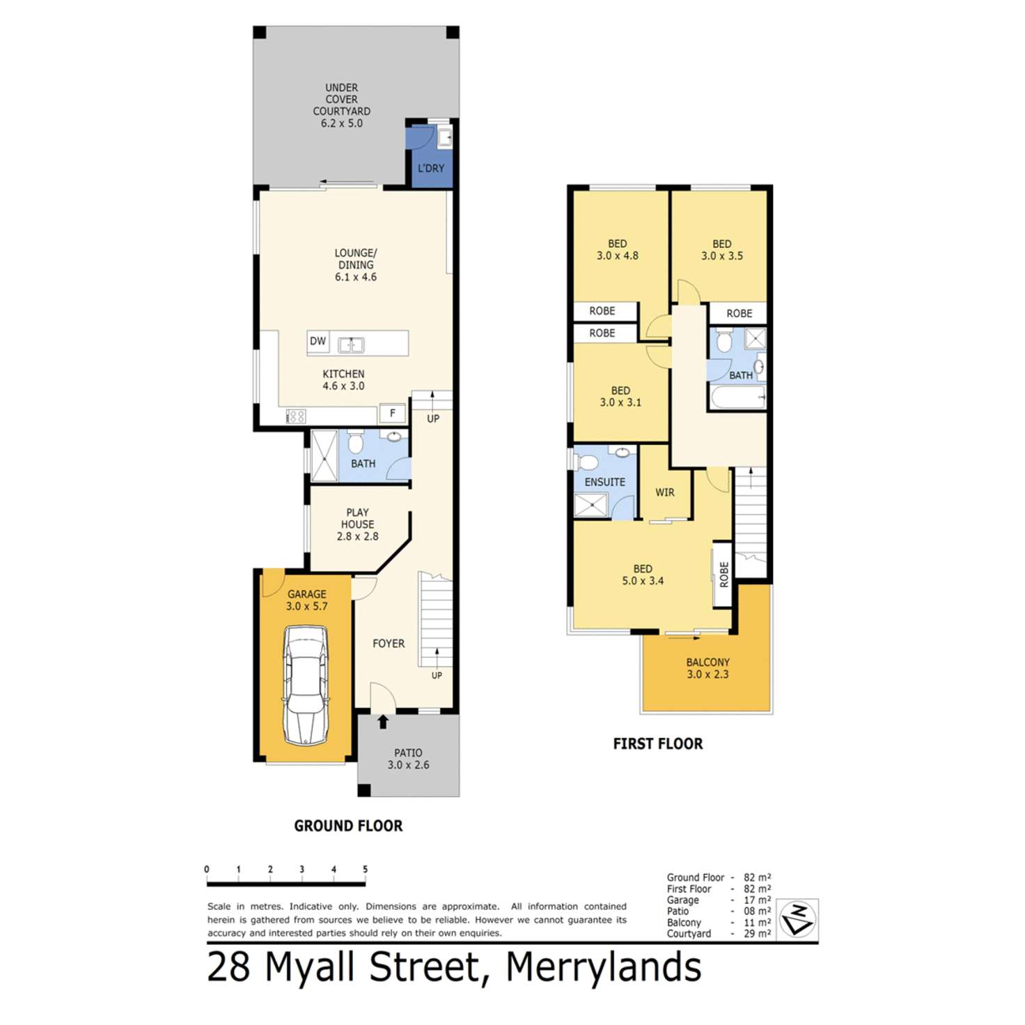 Floorplan of Homely semiDetached listing, 28 Myall Street, Merrylands NSW 2160