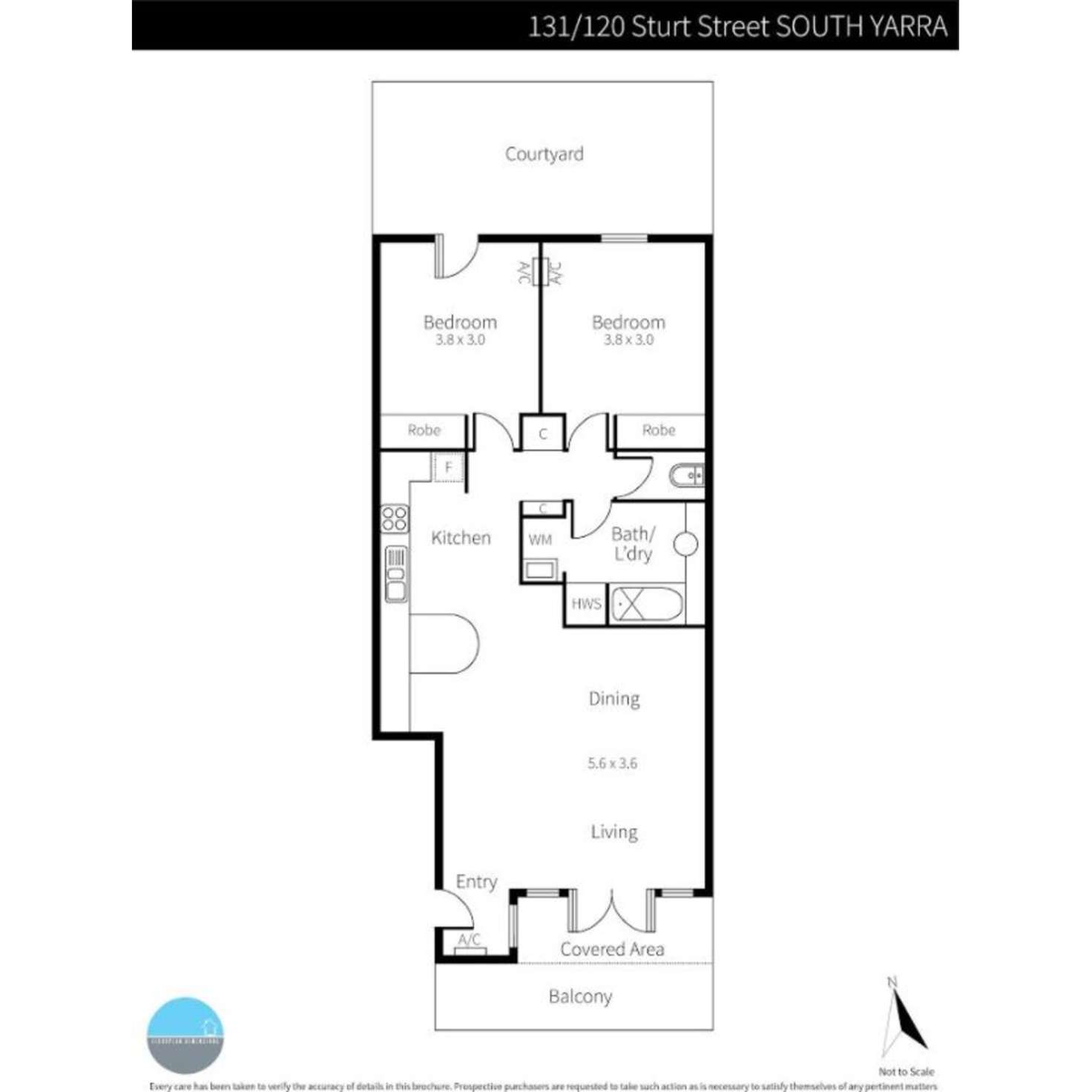 Floorplan of Homely apartment listing, 131/120 Sturt Street, Southbank VIC 3006