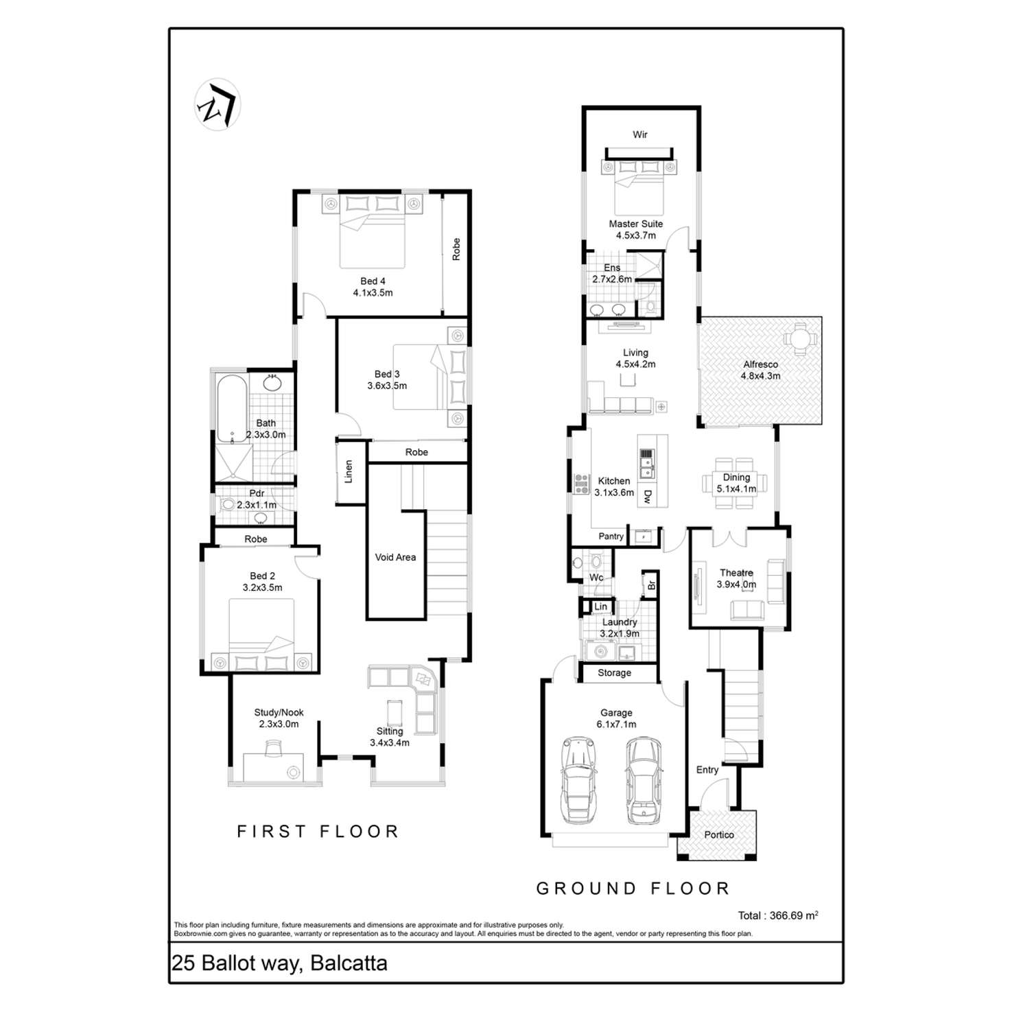 Floorplan of Homely house listing, 25 Ballot Way, Balcatta WA 6021