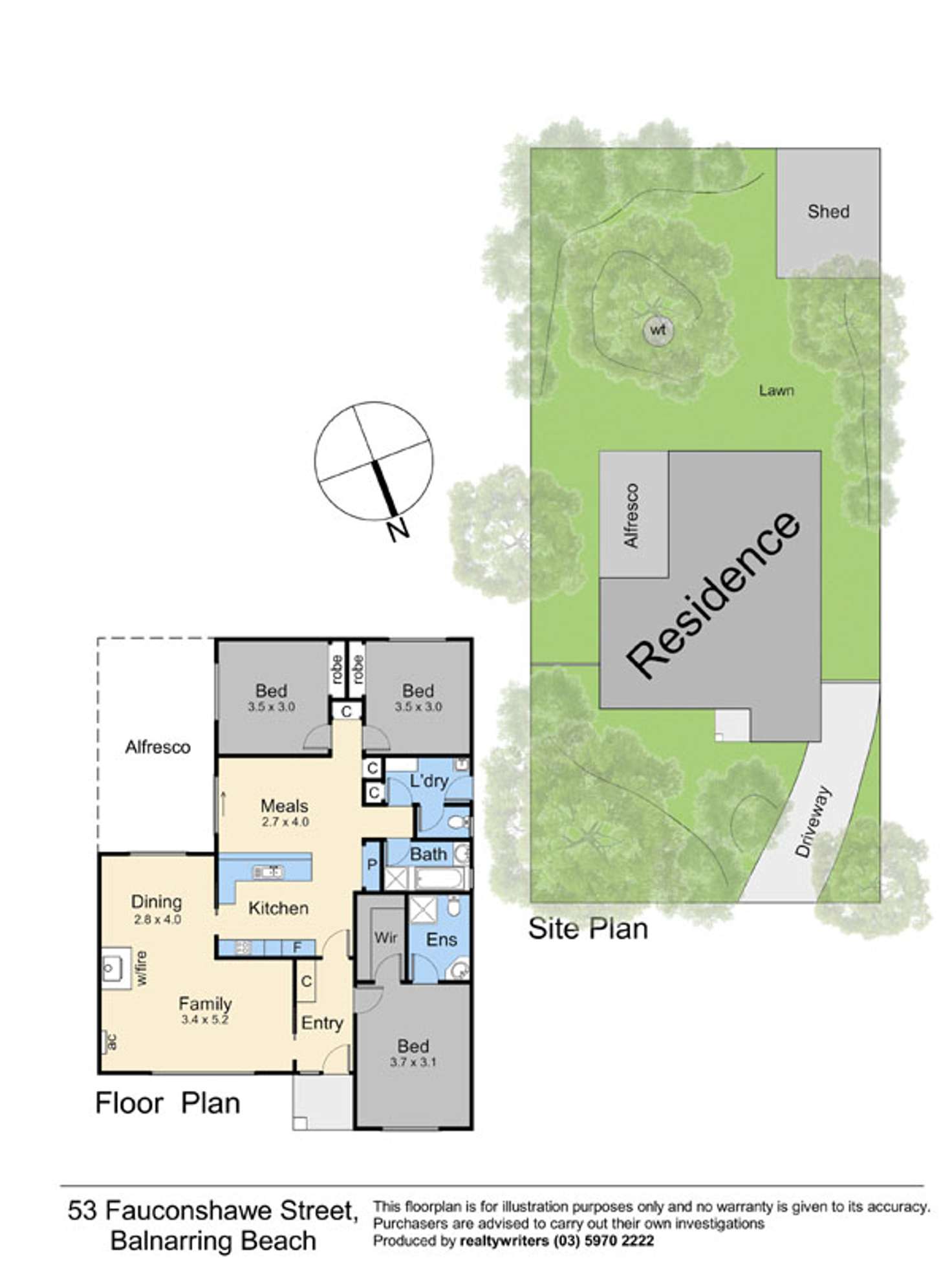 Floorplan of Homely house listing, 53 Fauconshawe Street, Balnarring Beach VIC 3926