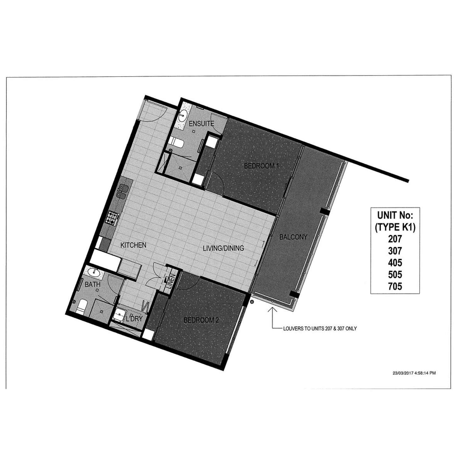 Floorplan of Homely apartment listing, 705/32 Russell Street, South Brisbane QLD 4101