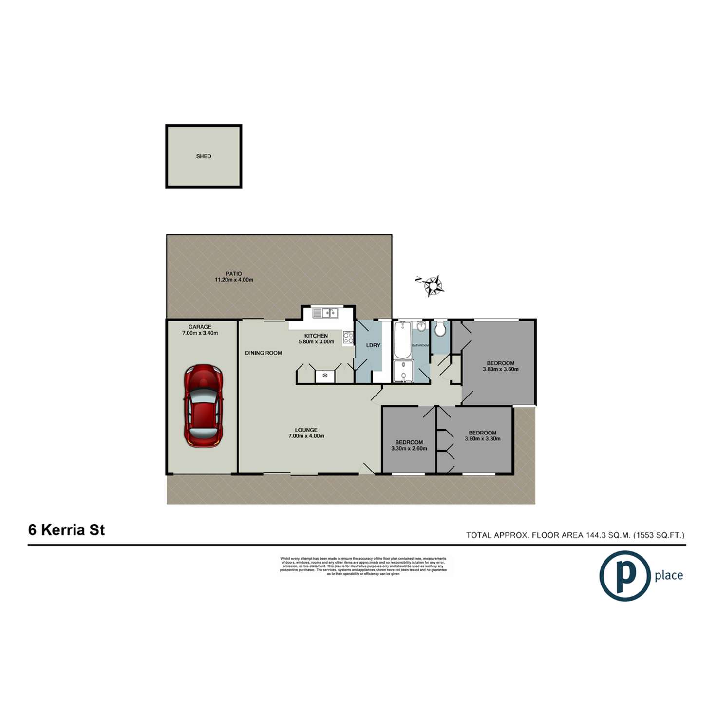 Floorplan of Homely house listing, 6 Kerria Street, Bellbowrie QLD 4070