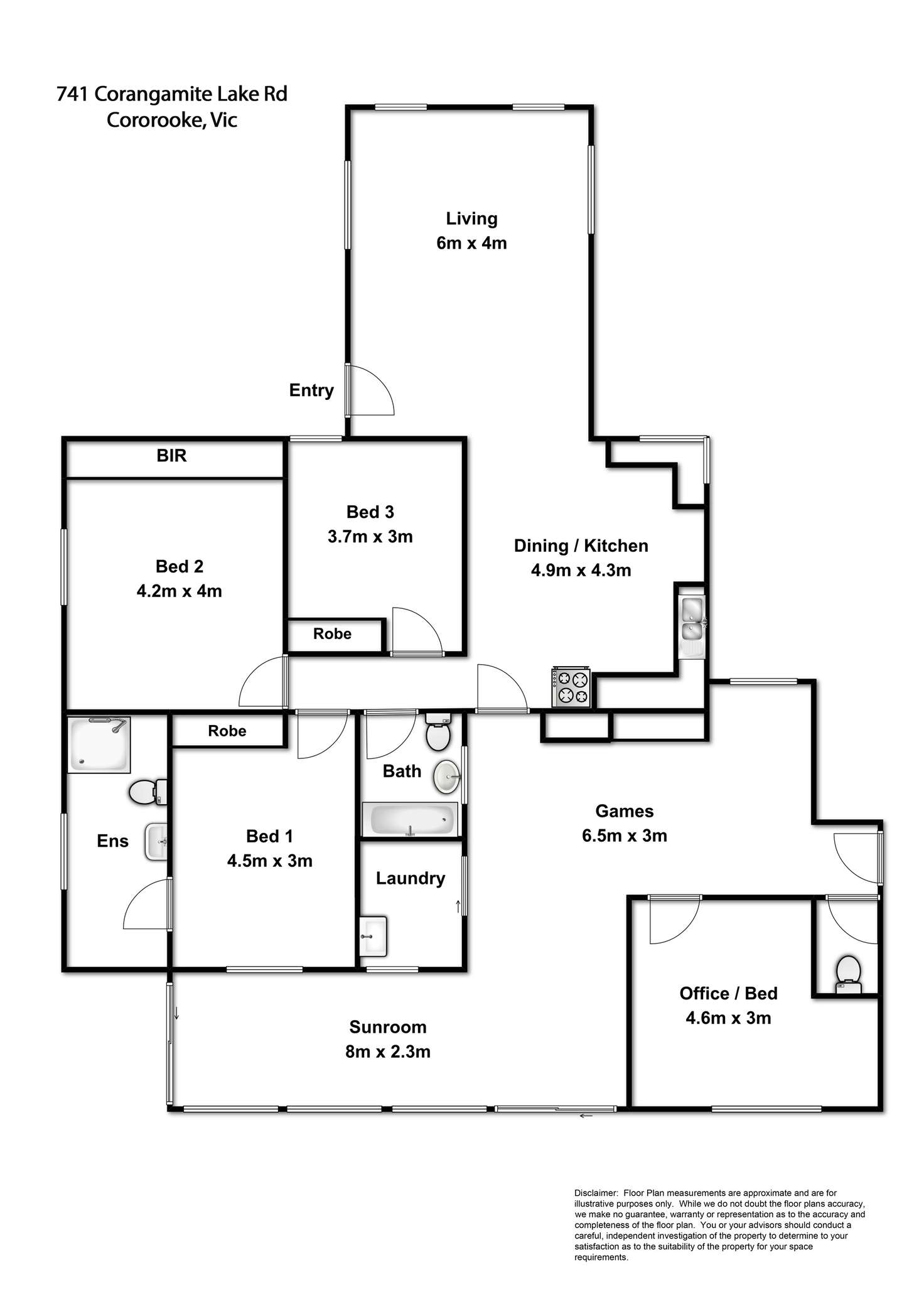 Floorplan of Homely acreageSemiRural listing, 741 Corangamite Lake Road, Coragulac VIC 3249