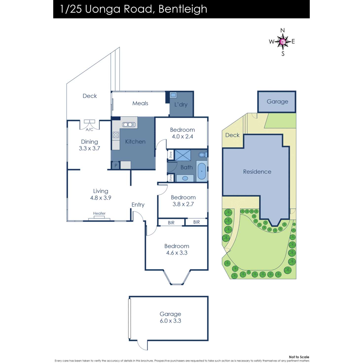 Floorplan of Homely house listing, 1/25 Uonga Road, Bentleigh VIC 3204