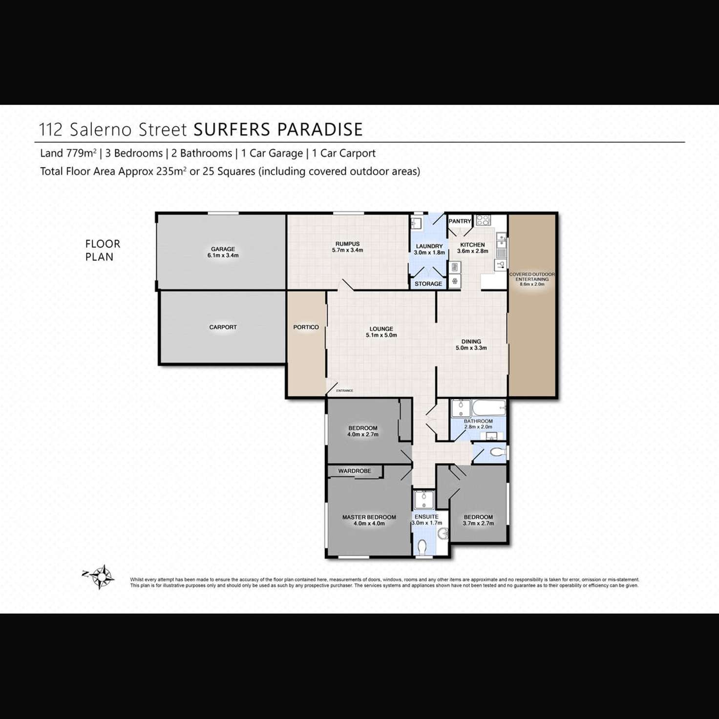 Floorplan of Homely house listing, 112 Salerno Street, Isle Of Capri QLD 4217