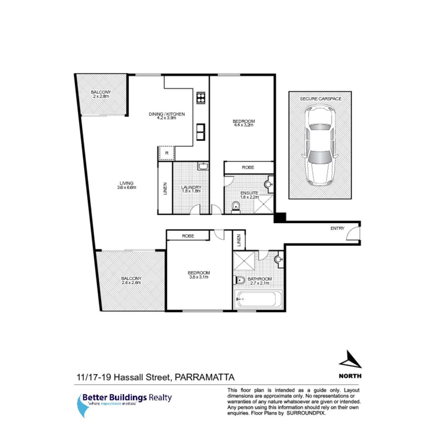 Floorplan of Homely apartment listing, 11/17 Hassall Street, Parramatta NSW 2150
