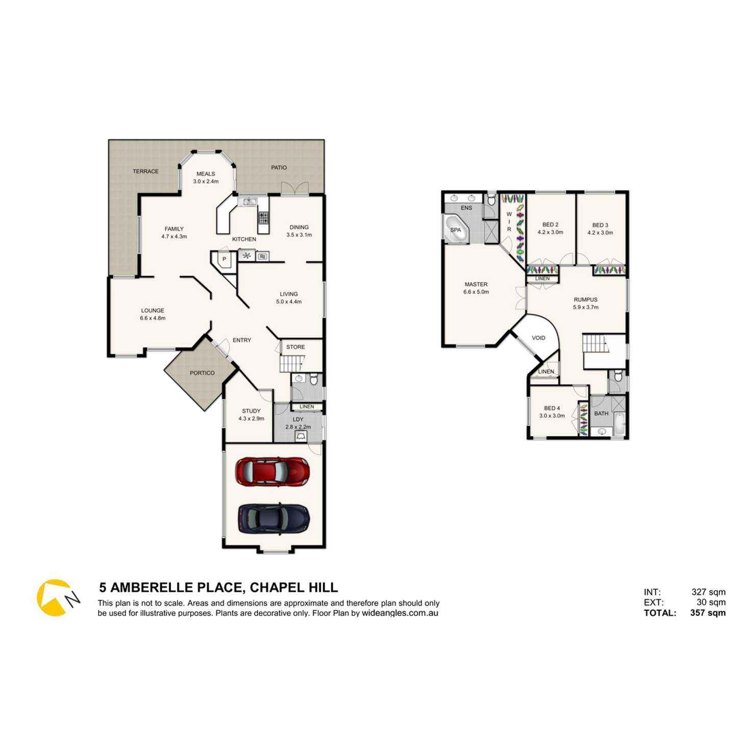 Floorplan of Homely house listing, 5 Amberelle Place, Chapel Hill QLD 4069