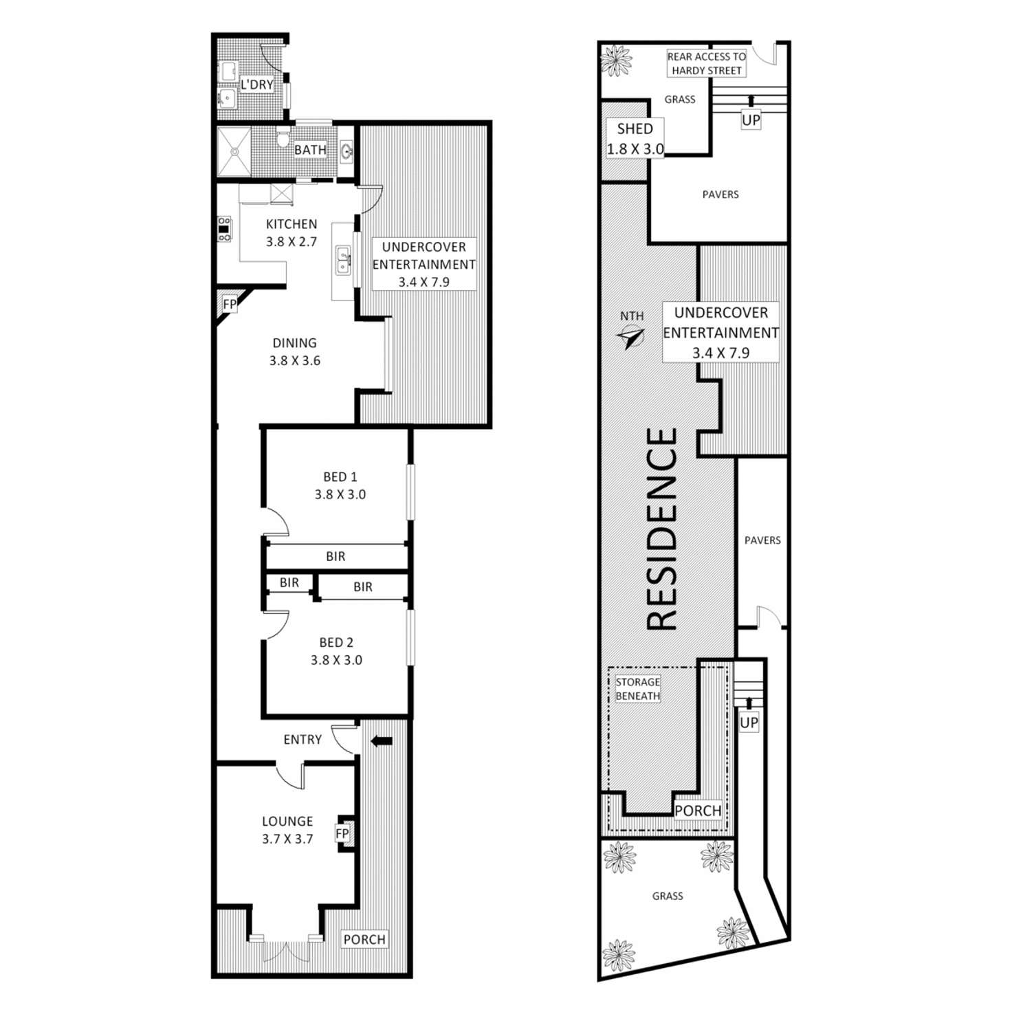 Floorplan of Homely semiDetached listing, 147 Queen Street, Ashfield NSW 2131