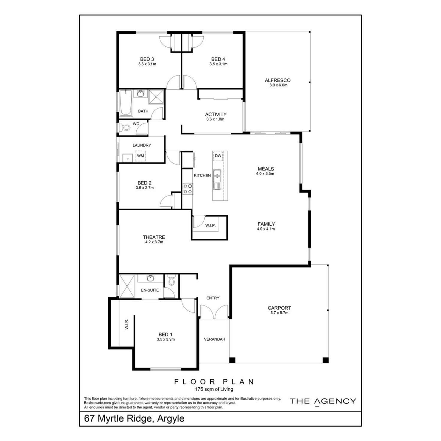 Floorplan of Homely house listing, 67 Myrtle Ridge, Argyle WA 6239