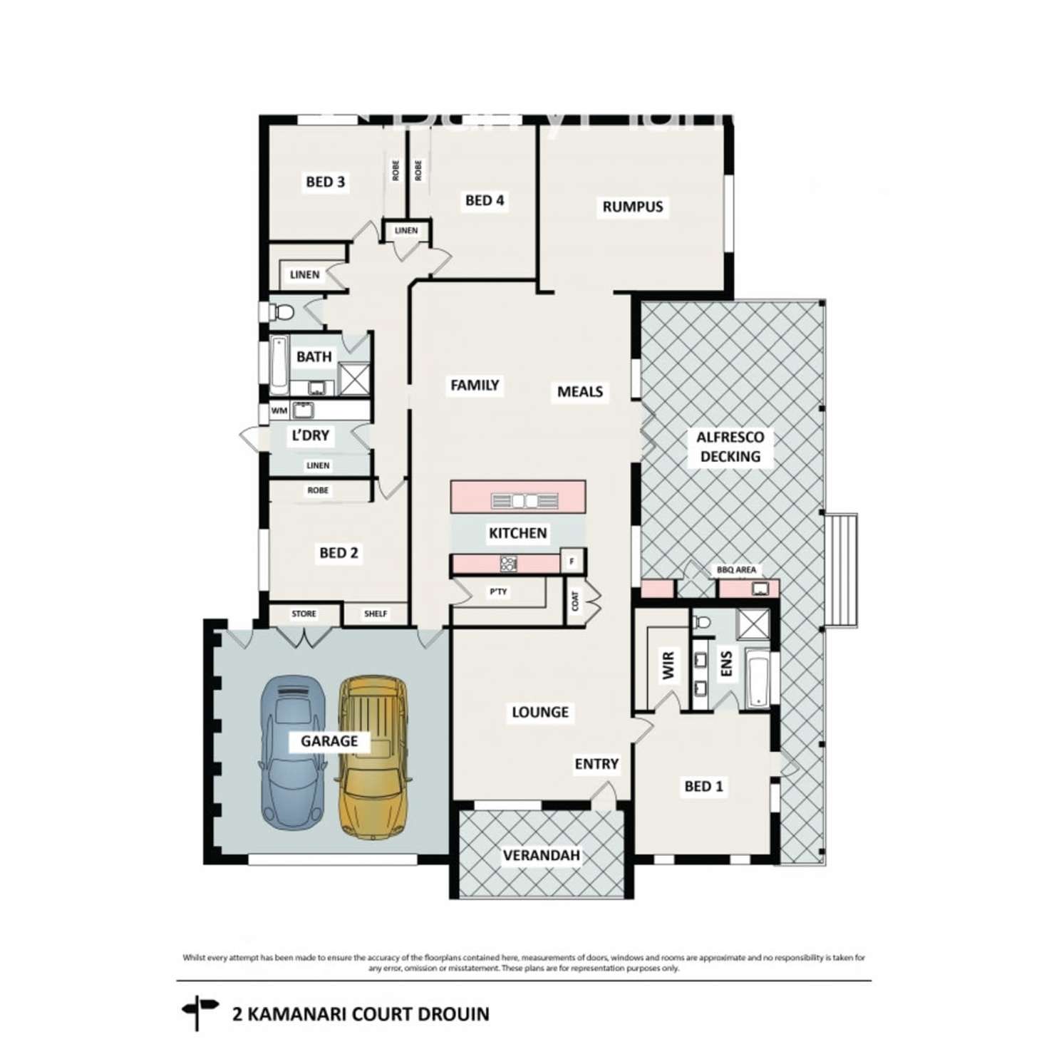 Floorplan of Homely house listing, 2 Kamanari Court, Drouin VIC 3818