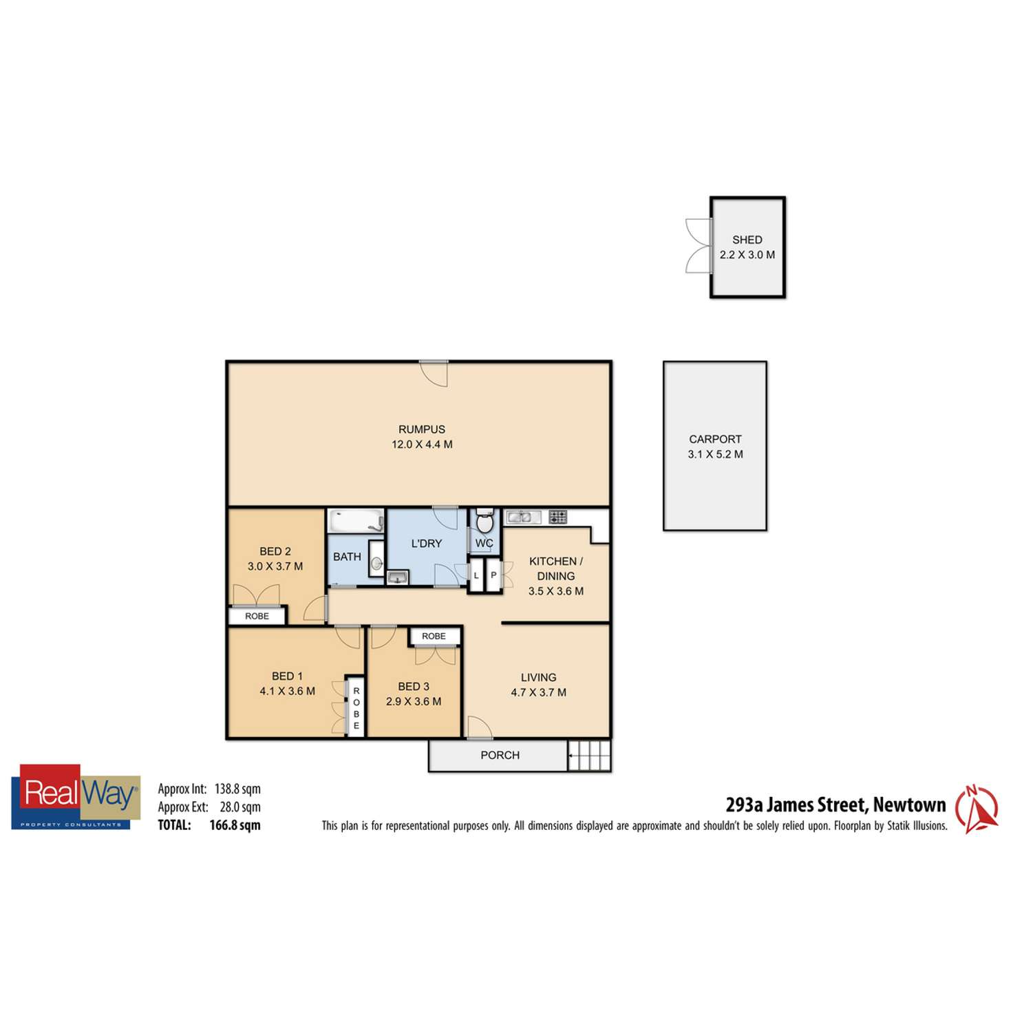 Floorplan of Homely house listing, 293A James Street, Newtown QLD 4350